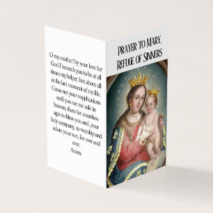 Maria, Toevlucht van Zondaars Gebedskaart Kaart