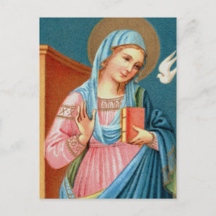 Maria, uit F. Lippi's Ontvangenis (Detail; M 038) Briefkaart