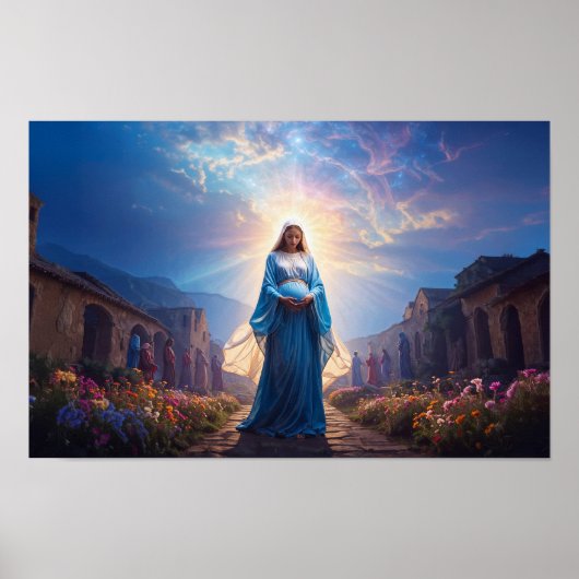 Maria van Nazareth loopt alleen Poster (Voorkant)