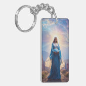 Maria van Nazareth Wandelt Alleen – Christelijke K Sleutelhanger (Voorkant Links)