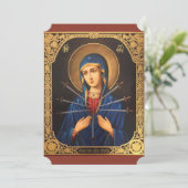 Maria van Onbevlekt Hart Goede Vrijdag Pasen Feestdagenkaart (Staand voorkant)