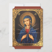 Maria van Onbevlekt Hart Goede Vrijdag Pasen Feestdagenkaart (Voorkant)