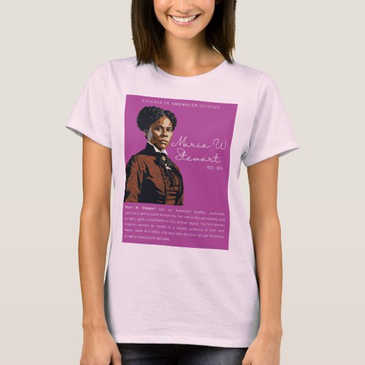 Maria W. Stewart - Cijfers in de Amerikaanse gesch T-shirt (Voorkant)