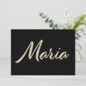Maria white gold Handwriting Karte Kaart (Staand voorkant)