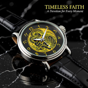 Maria wiegt het Baby Jesus Gold Horloge