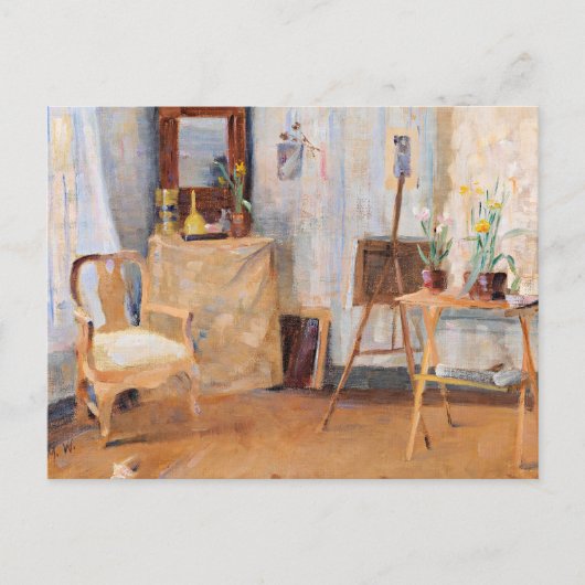 Maria Wilk - In het atelier Briefkaart (Voorkant)