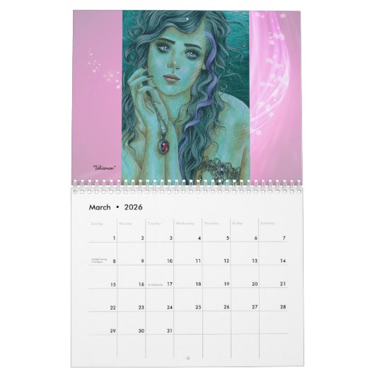 Maria William Illustration 2026 calendar Kalender (Mar 2026)