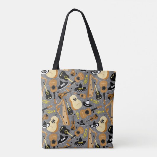 Mariachi Band Colorful Tote Bag (Achterkant)