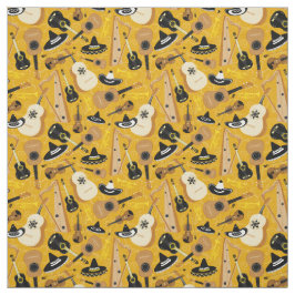 Mariachi Band Instrument Patroon Stof