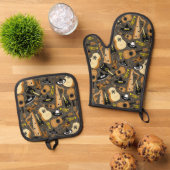 Mariachi Band Oven Mitt en Pothouders Ovenwant & Pannenlap Set (Top down)