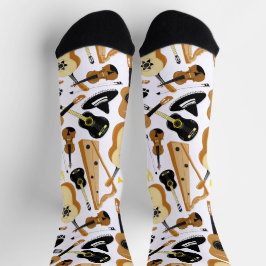 Mariachi-bandinstrumenten met patroon sokken