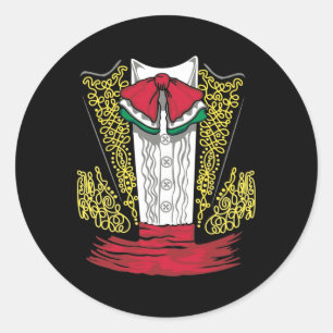Mariachi Charro Mexicaans kostuum voor Dia de los  Ronde Sticker