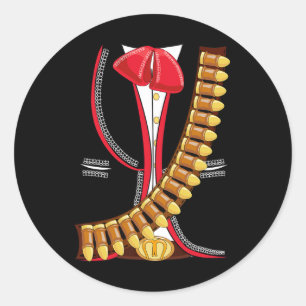 Mariachi Charro Mexicaanse Cinco de Mayo kostuum S Ronde Sticker