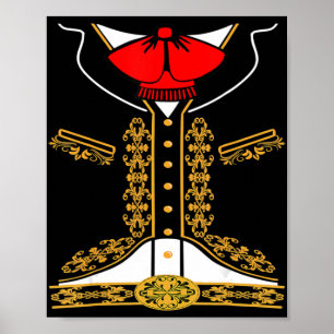 Mariachi Charro Mexican Costume for Cinco de Mayo  Poster