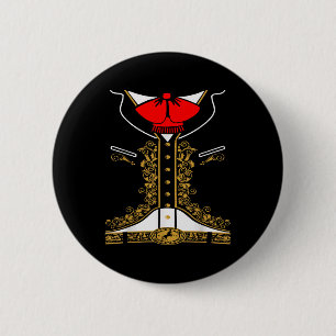 Mariachi Charro Mexican Costume for Cinco de Mayo Ronde Button 5,7 Cm