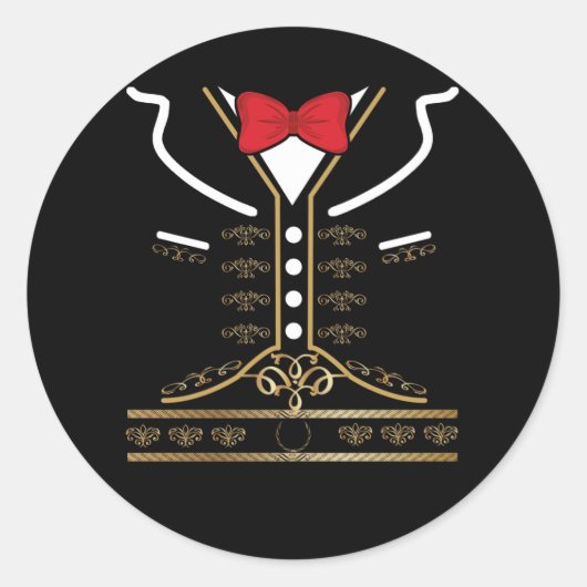 Mariachi Charro Mexican Costume for Cinco de Mayo Ronde Sticker (Voorkant)