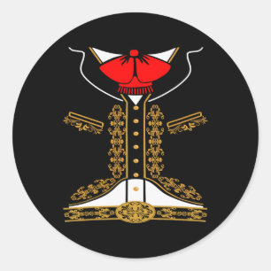 Mariachi Charro Mexican Costume for Cinco de Mayo Ronde Sticker