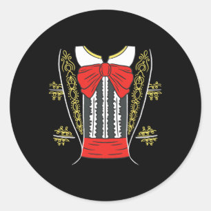 Mariachi Charro Mexican Costume for Cinco de Mayo Ronde Sticker