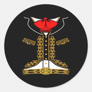 Mariachi Charro Mexican Costume for Cinco de Mayo Ronde Sticker