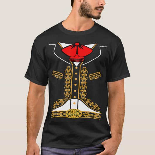 Mariachi Charro Mexican Costume for Cinco de Mayo T-shirt (Voorkant)