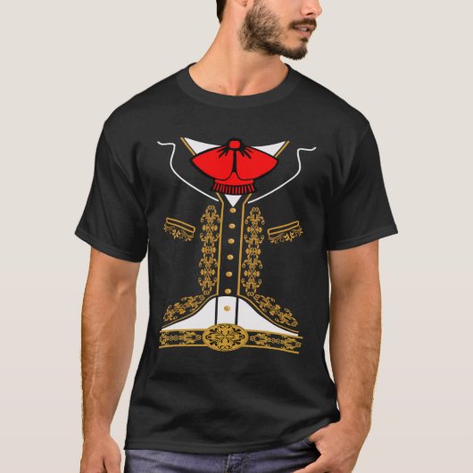 Mariachi Charro Mexican Costume for Cinco de Mayo T-shirt (Voorkant)