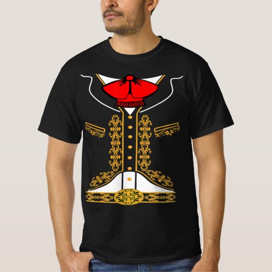 Mariachi Charro Mexican Costume for Cinco de Mayo T-shirt (Voorkant)