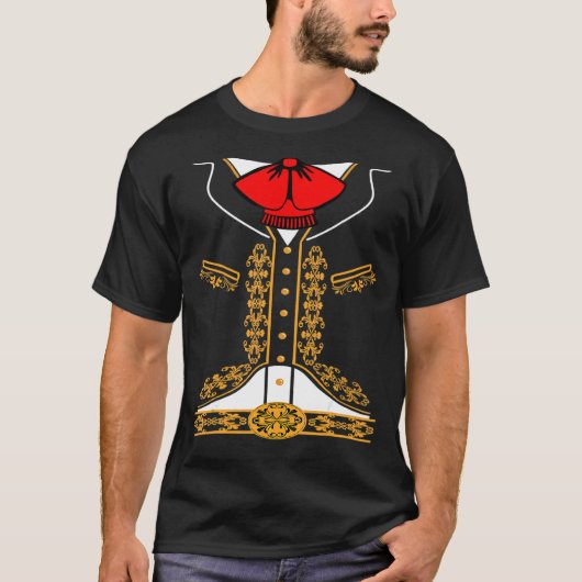 Mariachi Charro Mexican Costume for Cinco de Mayo T-shirt (Voorkant)