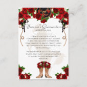 Mariachi Charro Red Rose Quinceanera Info Informatiekaartje (Voorkant)