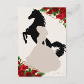 Mariachi Charro Red Rose Quinceanera Info Informatiekaartje (Achterkant)