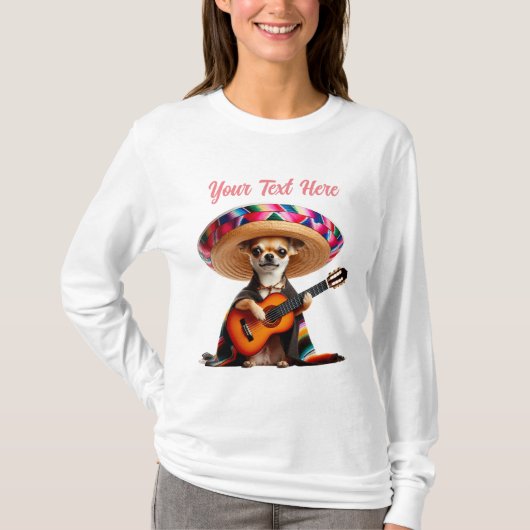 Mariachi Chihuahua Serenade T-shirt (Voorkant)