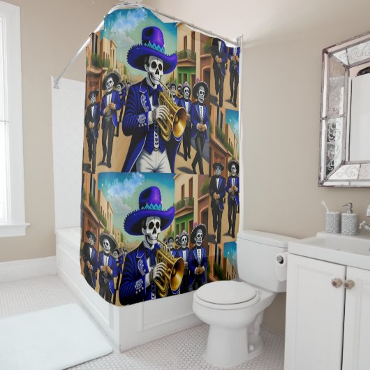 Mariachi Dag van het dode douchegordijn (In situ)