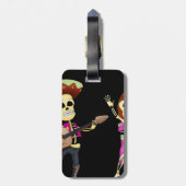 Mariachi Dancing Couple Day of the Dead Bagagelabel (Achterkant verticaal)