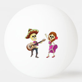 Mariachi Dancing Couple Day of the Dead Pingpongbal