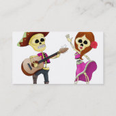 Mariachi Dancing Couple Day of the Dead Visitekaartje (Achterkant)