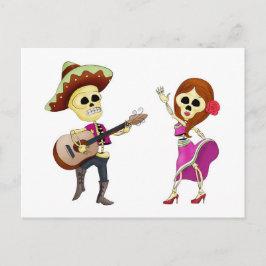 Mariachi Dansdag van het dode paar Briefkaart