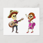 Mariachi Dansdag van het dode paar Briefkaart (Voorkant)