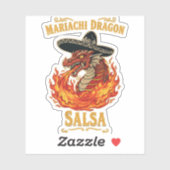Mariachi Dragon Salsa Sticker (Vel)