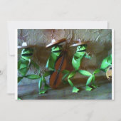 MARIACHI FROG BAND INVITATION KAART (Voorkant)