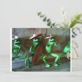 MARIACHI FROG BAND INVITATION KAART (Staand voorkant)