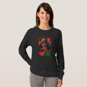 Mariachi Guitar Player Skeleton Cinco T-shirt (Voorkant volledig)