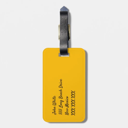 Mariachi Instruments Pattern Bagagelabel (Achterkant verticaal)