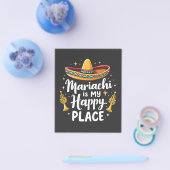 Mariachi is mijn Happy Place Mexico Muziek Saxofoo Flyer (Enkel)