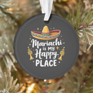 Mariachi is mijn Happy Place Mexico Muziek Saxofoo Ornament