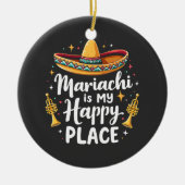 Mariachi is mijn Happy Place Mexico muzieksaxofoon Keramisch Ornament (Voorkant)