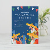 Mariachi Jongens Uitnodiging (Staand voorkant)