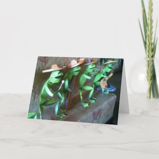 MARIACHI KIKKERS ZEGGEN GELUKKIGE VERJAARDAG KAART (Voorkant)