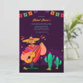 Mariachi-lid uitnodiging (Staand voorkant)