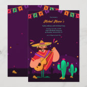 Mariachi-lid uitnodiging (Voorkant / Achterkant)