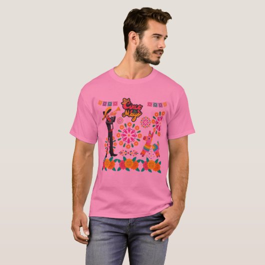 Mariachi magic nights pink t-shirt (Voorkant volledig)