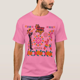Mariachi magische nachten roze t-shirt